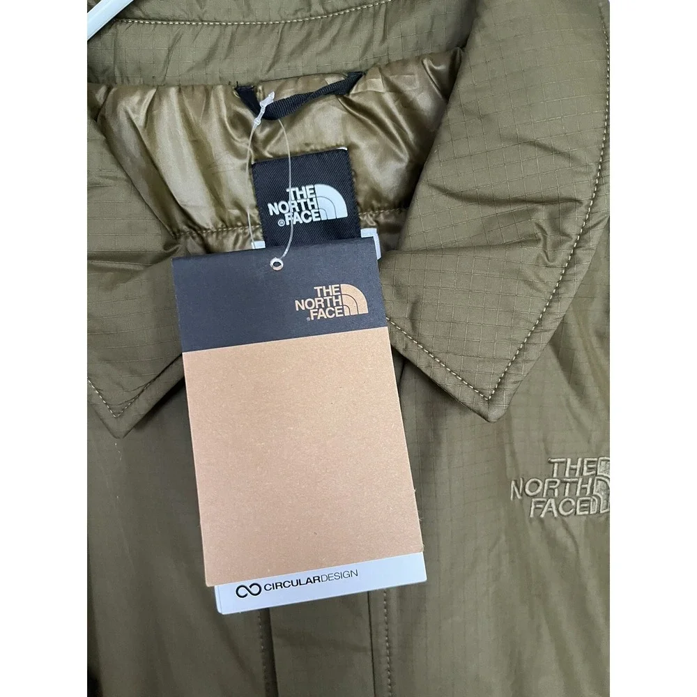 The North Face Auburn Full Button Front Jacket Olive Green‎ Size Medium M NEW